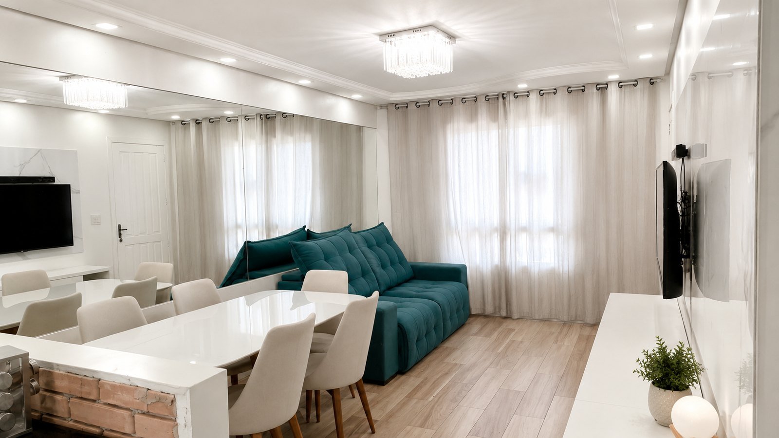 Sala da Casa 619 no Condomínio Villaggio di Venezia, Cachoeirinha